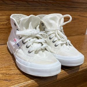 Superga white high top sneakers, EU 6